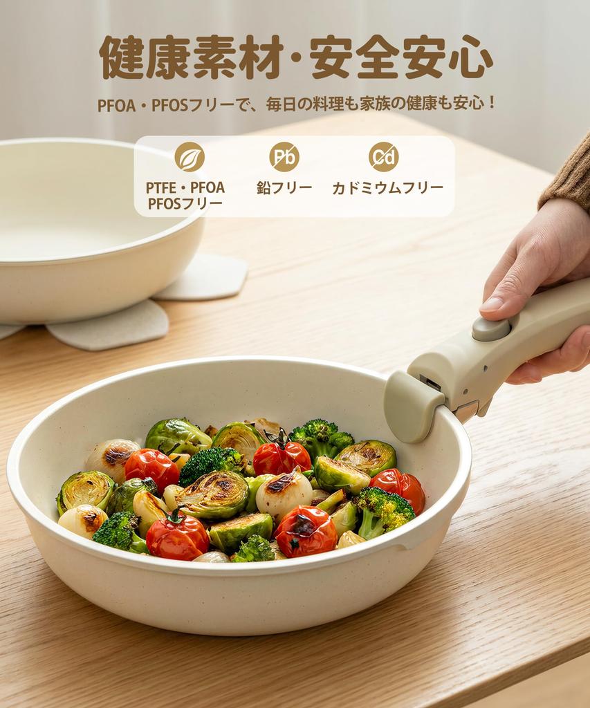 MICHELANGELO 11-Piece Frying Pan Set (Induction and Gas Stove Compatible) - Lightweight, Durable Marble Coating, PFOAPFOS Free, Non-Stick, Easy to