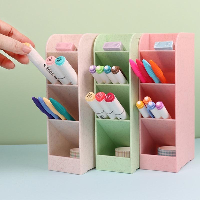 Office Pen Holder Pencil Holder Cup Paint Brush Organizer Cosmetic Organizer Box