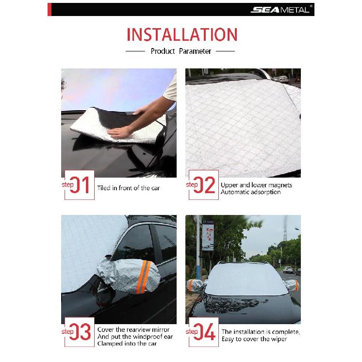 Car Snow Cover Car Cover Windshield Sunshade Outdoor Waterproof Anti Ice Frost Auto Protector Winter Automobiles Exterior Cover