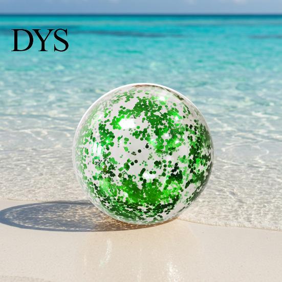 Outdoor Play Ball 16/24-Inch Inflatable Glitter Beach Leak-proof Clear Balls with Confetti Summer Pool Sequins Kids Adults Swimming Party Toy Durable