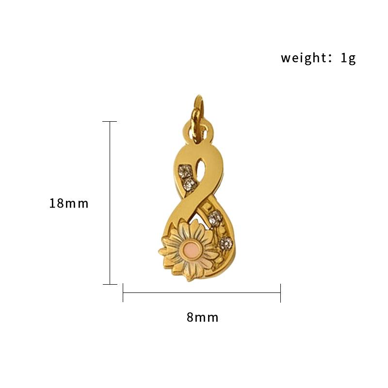 Halloween Ghost Pumpkin Spider Pendant 18K Gold Plated Stainless Steel Jewelry Diy Accessories