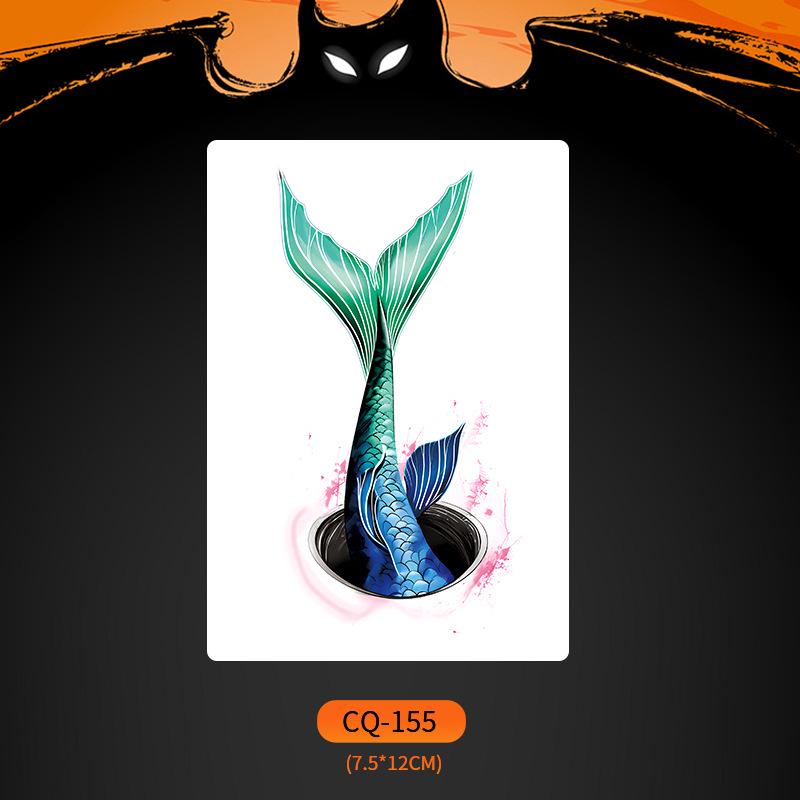 Nuevos Halloween 2024 Pegatinas de Tatuaje de Cara de Boca Grande Aterradoras - Divertido, Impermeable, Maquillaje de Fiesta Colorido