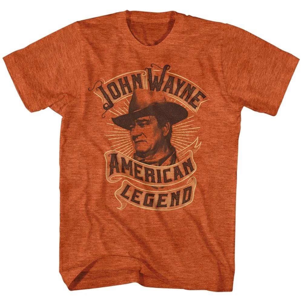 John Wayne - Banner - American Classics - Heather Orange  Short Sleeve T-Sh 100