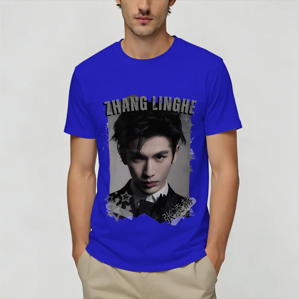 Zhang Linghe Tshirt Summer Trending Tshirts Unisex 100 Cotton Oneck Oversized Top Tees Short Sleeve Vintage Tops