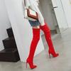 Sexy Women Boots Platform High Heel Thigh Boots Slip On Pointed Toe Lady Shoes