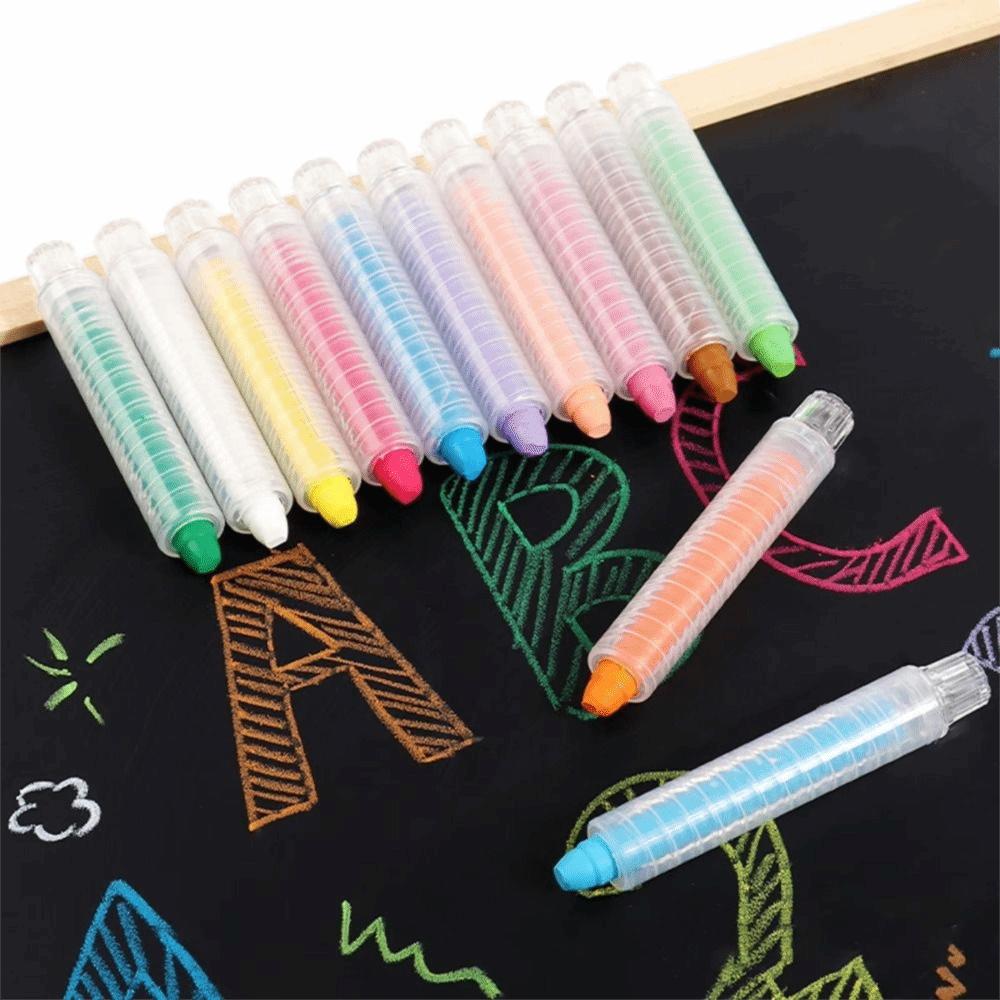 Non-Toxic Drawing Crayons 6/12 Colors Outdoor Art Chalk Creative Washable Chalk  Whiteboard