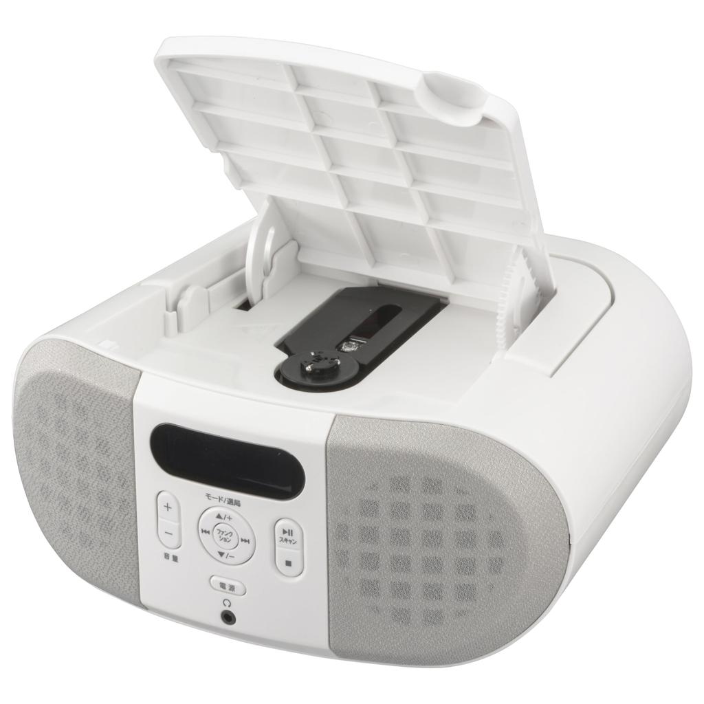 OHM AudioComm CD Radio with Dual Power White OHM Electric Supply, RCR-230N 03-5555