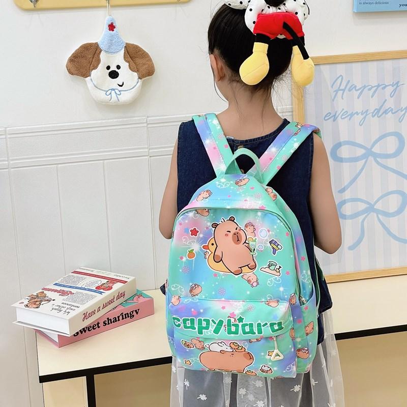 School Bag New School Bag Kapibara Cute Cartoon Bag Casual Snack Backpack