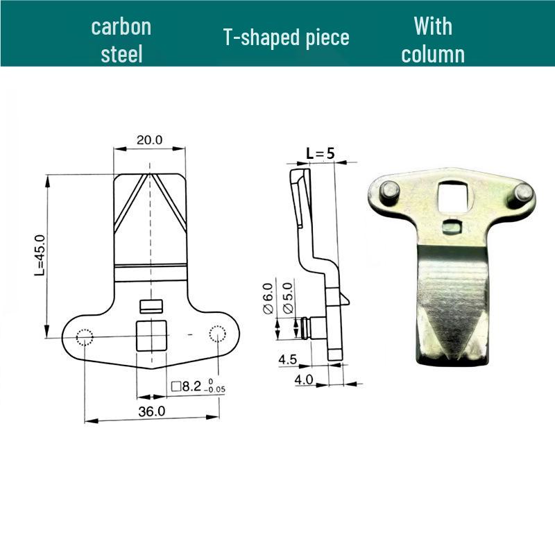 MS324 Zinc Alloy T/L-Type Handle Lock for Air Purifier Door and Industrial Equipment