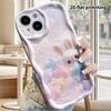 Phone Case: 2D Flat Design Suitable for iPhone 18 17 16 15 14 13 Pro Protective Case, Couple Style, Cute Soft Bunny, Christmas and Halloween Gift