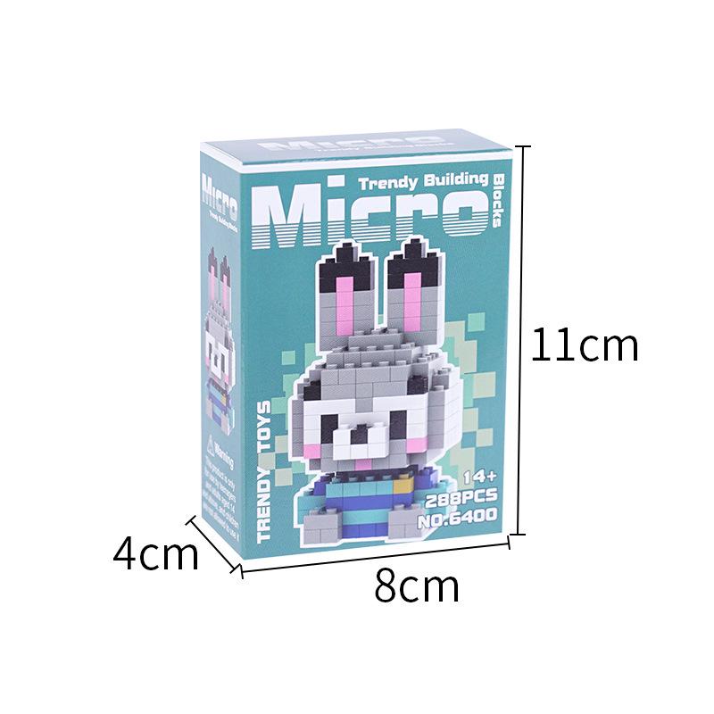 Zootopia Micro Diamond Building Blocks Cartoon Figurine Toy - Educational & Handmade