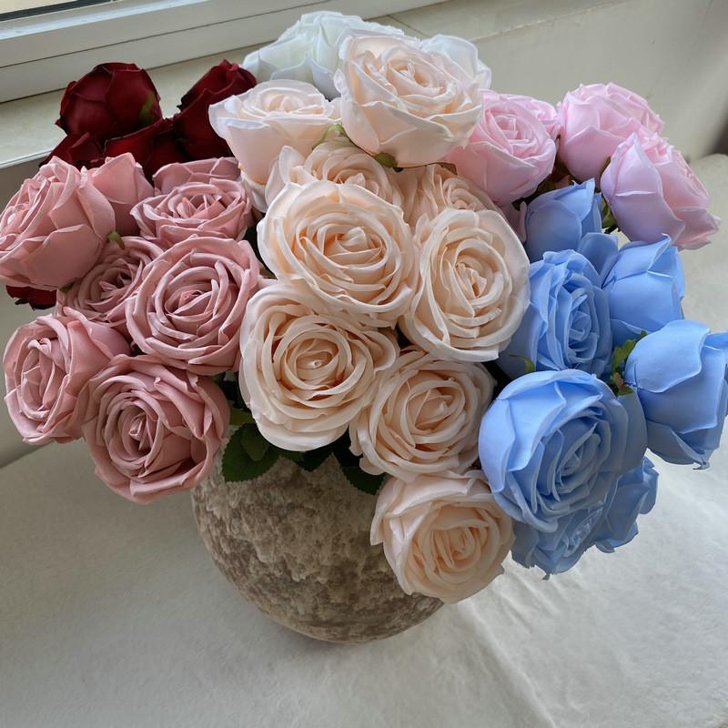 9 Head Artificial Silk Flower For Wedding Photography Home Decorations Gift