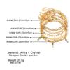 Snake Chain Love Diamond Anklet 5 Piece Gold Artificial Diamond Pendant Love Hollowed Out Lock Chain Snakebone Chain Girls Bracelet Anklet Accessories