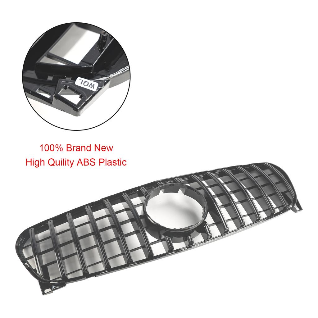 Front Grill Grille Fit Mercedes Benz GLA W156 X156 2017-2019 Facelift Black