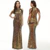 sequined dress banquet light luxury evening dress skirt long slim temperament fishtail skirt large size women's dress