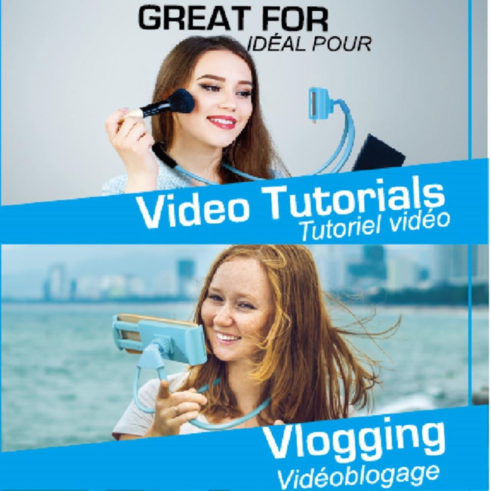 360 Degree Hanging Neck Phone Holder Necklace Bracket Flexible Mobile Phone Holder Office