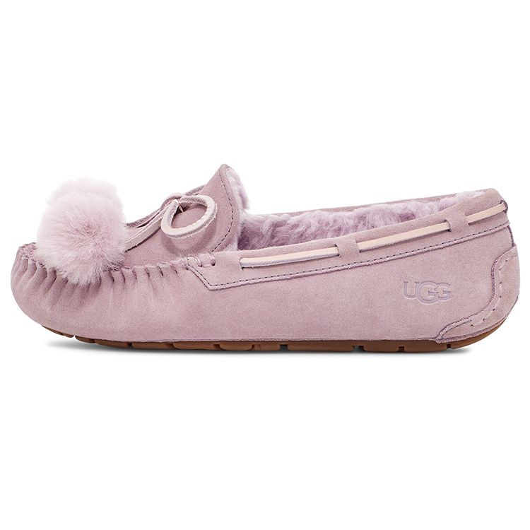 

UGG Теплые кроссовки Dakota Bow Pom с флисовой подкладкой, слипоны, низкие повседневные кроссовки, женские кроссовки, розовые, фиолетовые 1124030-SHAD 37