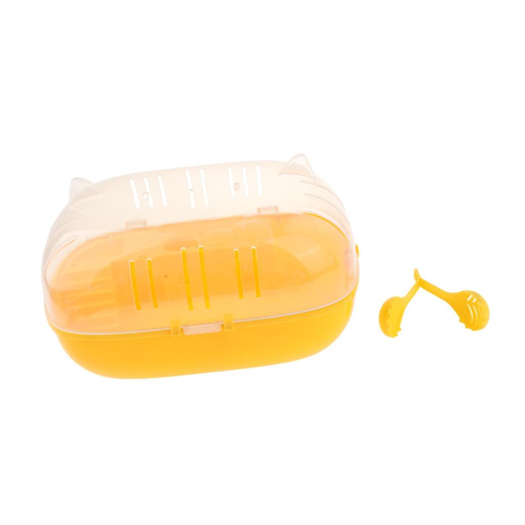 Portable Hamster Cage Clear Comfortable Convenient Outgoing Habitat Breathable for Guinea Pig Small Animals Hedgehog Mice