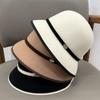 Light Luxury Hepburn Style Autumn and Winter Top Hat Female Elegant Versatile Fashion Temperament Hat Female Thermal Basin Hat Bucket Hat