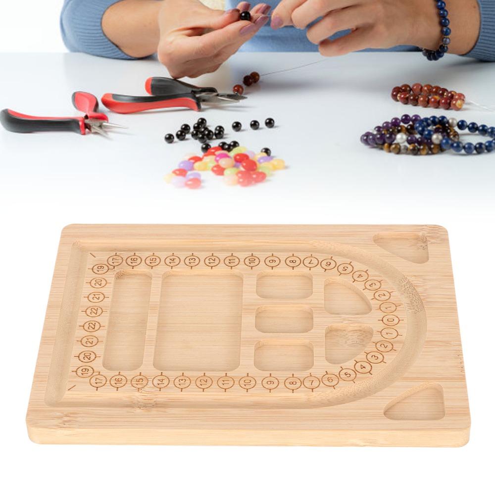 Wood Bead Board Smooth Surface Bracelet Design Template Durable Beading Tray For Bracelet Making