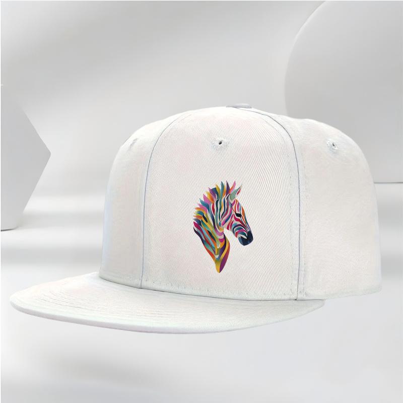 Яркая Абстрактная Голова Зебры Черная Бейсболка Снэпбэк Стритвир Взрослая Повседневная Регулируемая Спортивная Кепка One Size