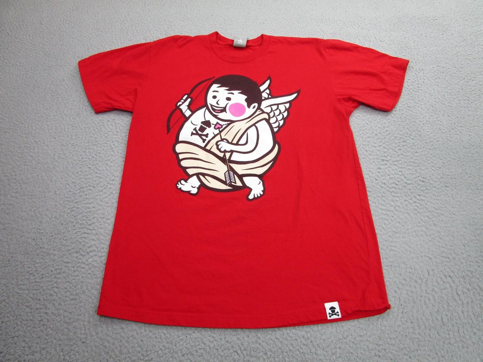 Johnny Cupcakes Shirt Mens Large Red Cupid Love Adult Valentines Day S
