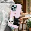 Phone Case: 2D Flat Design Suitable for iPhone 18 17 16 15 14 13 Pro Film Protective Case, Couple Style, Black and White Kitten with Probe, Christmas 