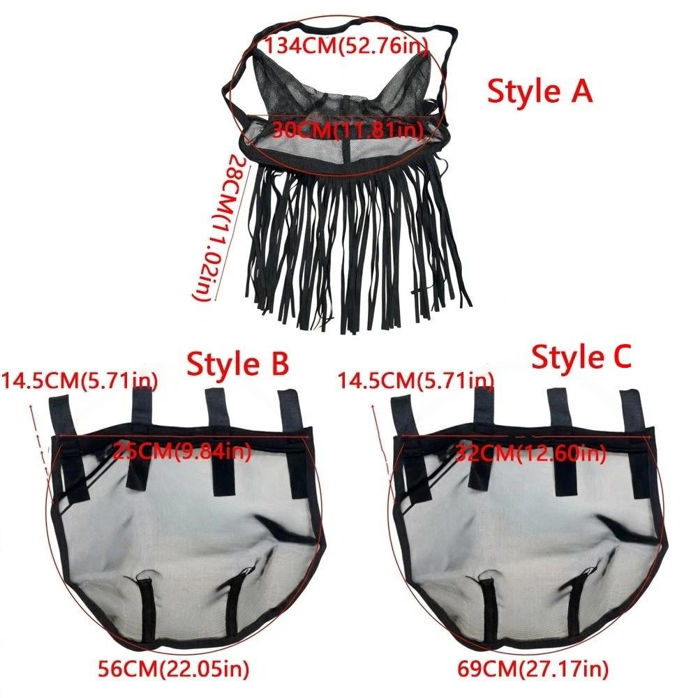 With Tassels Fly Protector Mask Breathable Mesh Horse Fly Cover Equine Mask Outdoor Grazing
