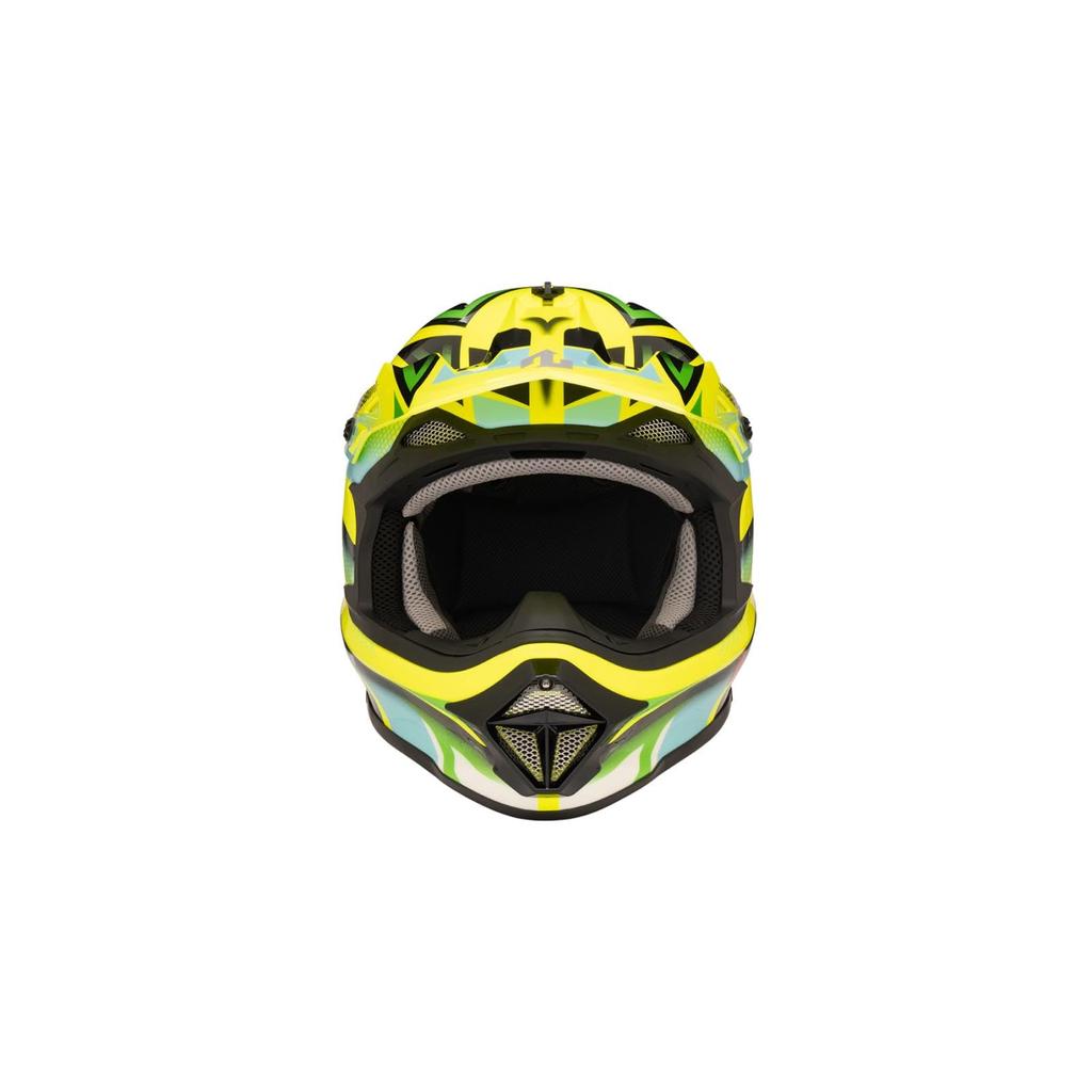 ZEALOT Mud Jumper II Flow Off-Road Helmet, Off-Road Graphics, Yellow/Black/Green, XL, 61-62cm, MJ0014/XL