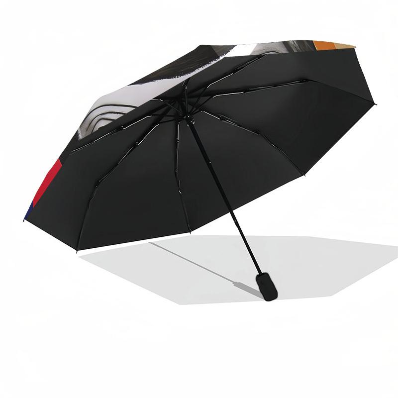 1pc Mr. Bean, Cartoon Automatic Folding Umbrella, Portable Collapsible Design, Casual Outdoor Accessory L1127096
