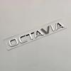 JIYQ3 3d ABS Chrome Logo OCTAVIA Emblem Letters Car Trunk Badge For Skoda VRS RS Octavia 1 2 3 4 MK2 MK3 MK4 A5 A7 Sticker Accessories