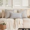 Living Room Office Striped Jacquard Fringe Pillowcase Decoration Cotton Linen Jacquard Yarn Dyed Cushion Cover Nordic Home Decoration Pillowcase