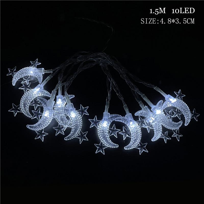 Acheter 10led Moon Star Castle Led Light String Eid Mubarak Ramadan ...