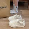 Korean version of little white shoes women's board shoes in the autumn of 2025 new round head thick sole heightening low-top casual shoes women's s