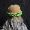 Fashion Hamburger Hat for Adult Kids Knitted Novelty Hat Anime Cosplay Costume Hat Outdoor Hiking Hat Windproof Headwear