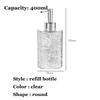 300/400ML Hotel Bathroom Amenities Soap Dispenser Bathroom Kitchen Clear PET Empty Refill Detergent Shampoo Bottles