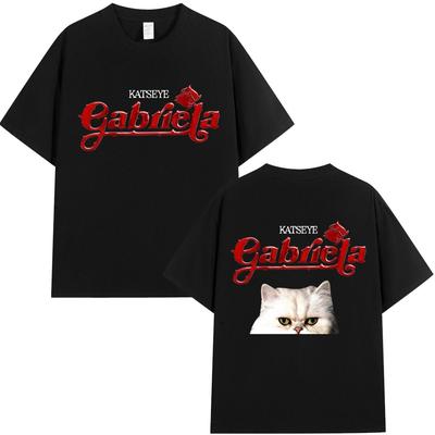 KATSEYE Gabriela Tour 2025 Graphic Tshirts Fashion Vintage Popular Men Women T Shirt Loose Cotton Fans Gifts T Shirt Streetwear