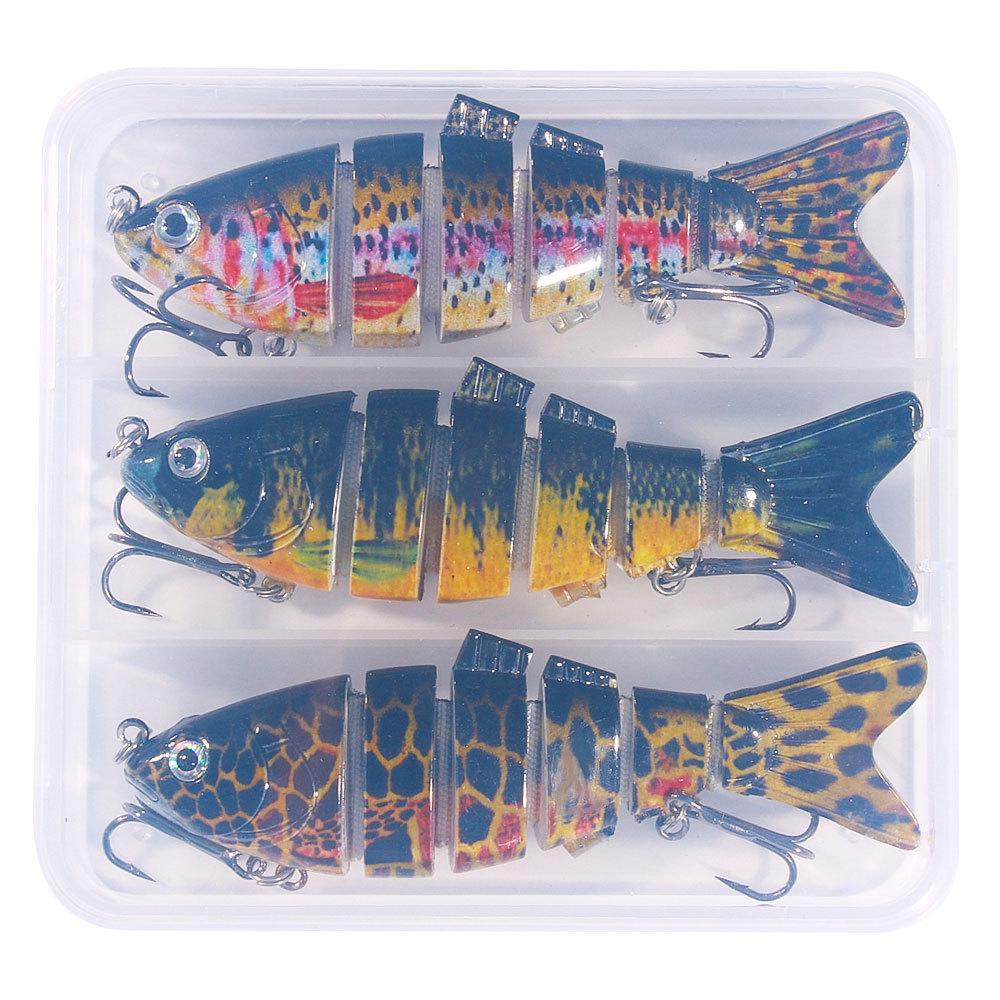 New 18g Multi-Jointed Micro Fish Lure, 6 Sections, Bionic Design for Bass and Asp Fishing.