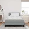 Boxspring Bed with LED Light Strips Light Gray 120 X 200 Cm Fabric
