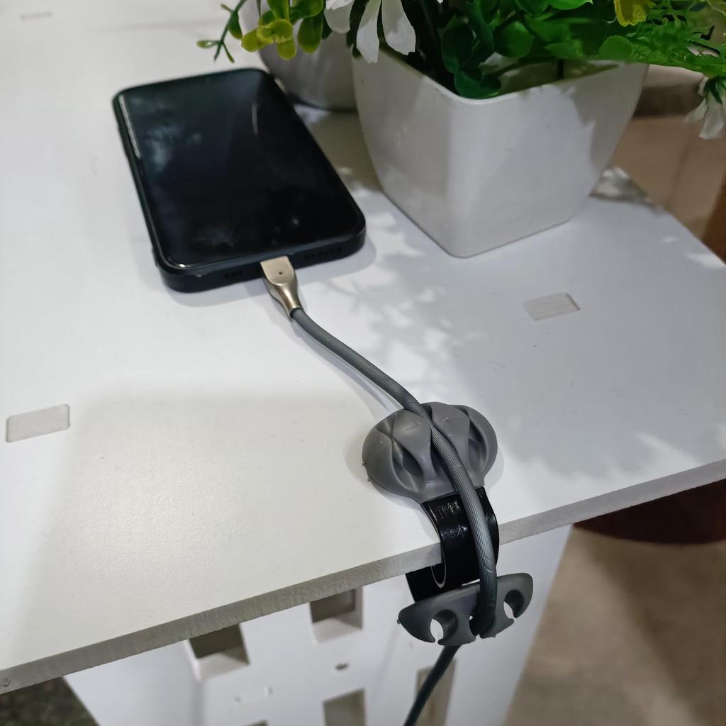 Korallenperle Kabel Drop Clip Halter Schreibtisch Silikon Beschwert Kabel Organizer Klemme Tisch Abnehmbar Schreibtisch Draht Haken Halter für Home Office USB-Ladegerät