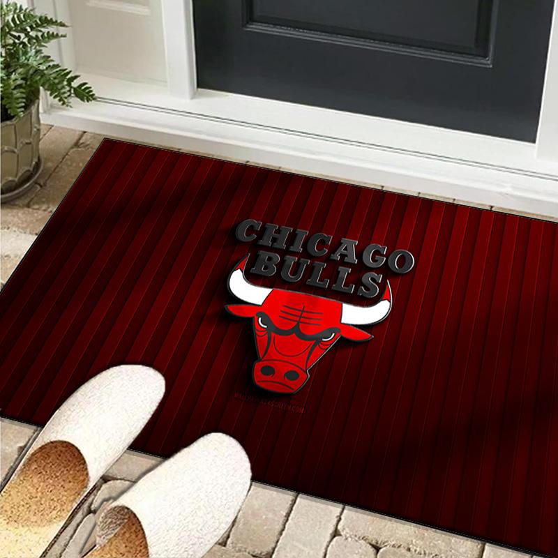 1PC rug Chicago-Bulls Logo Carpet, Chair Rug,Area Rug for Office Bedroom living rooms bedroom, Doormat decor Christmas fan gifts
