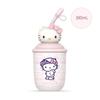 X&W 380ML Hello Kitty Insulated Bottle Stainless Steel Cartoon Beverage Cups Portable Milk Tea Straw Cup with Cute 3D Doll Lid
