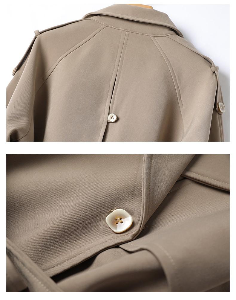 2024 Autumn British Style Women's Windbreaker: Fashionable, Slim Waist, Lapel Short Coat