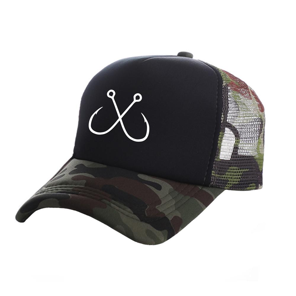 Fish Fishing Trucker Cap Fish Hunt Cap for Fisher Hook Baseball Cap Pike Fish Cool Summer Mesh Hats MZ