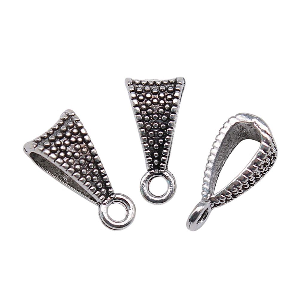 Antique Twisted Pattern Bail Connectors For Charm Attachments Craft Jewelry Accessories