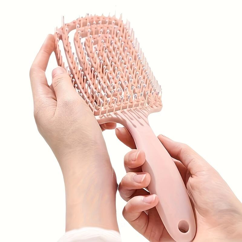 1pc Ergonomic Hollow Out Detangling Hair Brush,Ergonomic Hollow Design with Handle,Gentle on Wet/Dry Hair for All Types