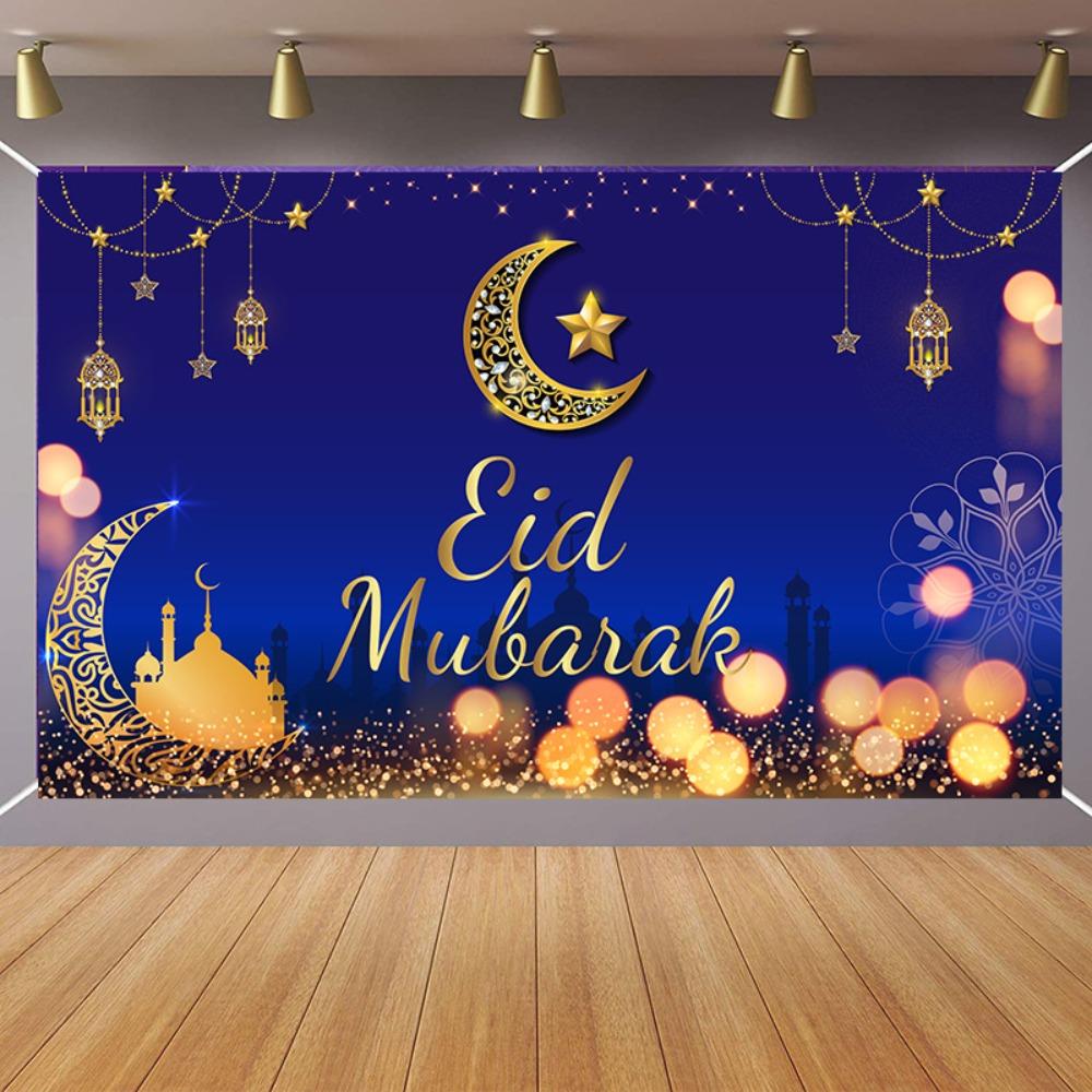 

Golden Moon Eid Mubarak Photo Background 180*110cm Poster Props Photography Props Style 7