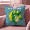 Animal Cute Crocodile Cushion Cover MultiScene Pillow Cover for Home  Car  Reversible Soft  Durable for Daily Use
