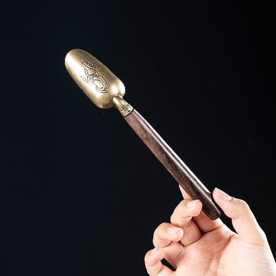 1Pcs Tea Spoon Ebony Teaspoon Solid Wood Retro Creative Tea Shovel Tea Kongfu Tea Ceremony Accessories Gift