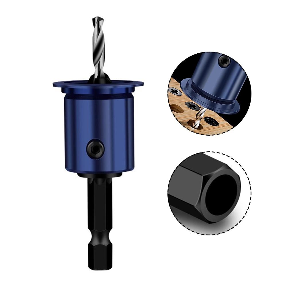1pc 8mm Shank Drill Bit Core Limiter Countersink Drills Router Bit Woodworking Tool With Hexagon Wrench Woodworking Tools